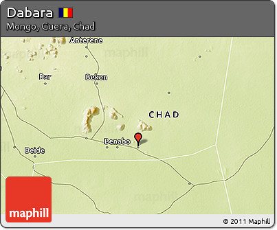 Physical 3D Map of Dabara