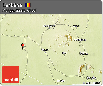 Physical 3D Map of Kerkéna