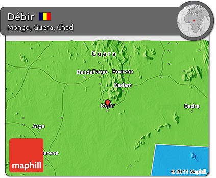 Political 3D Map of Débir