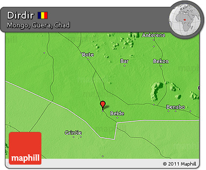Political 3D Map of Dirdir