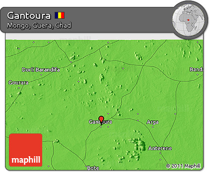 Political 3D Map of Gantoura