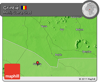 Political 3D Map of Grintié