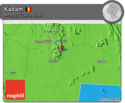 Political 3D Map of Kadam