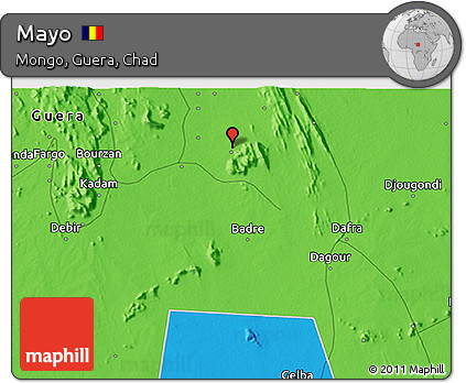 Political 3D Map of Mayo