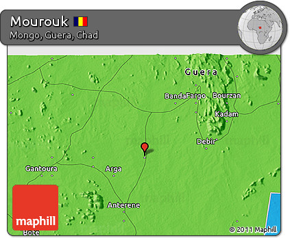 Political 3D Map of Mourouk