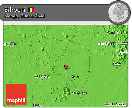 Political 3D Map of Sihouri