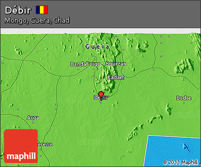 Political 3D Map of Débir
