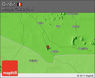 Political 3D Map of Dirdir