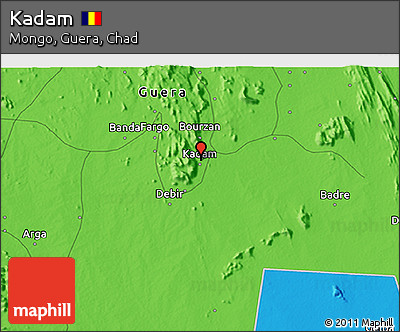 Political 3D Map of Kadam