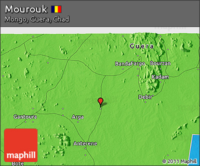 Political 3D Map of Mourouk
