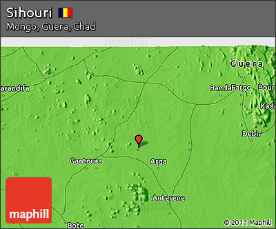 Political 3D Map of Sihouri