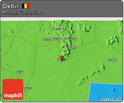 Political 3D Map of Débir