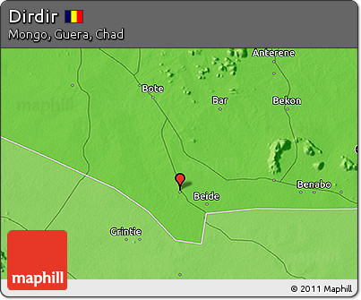 Political 3D Map of Dirdir