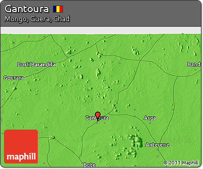 Political 3D Map of Gantoura
