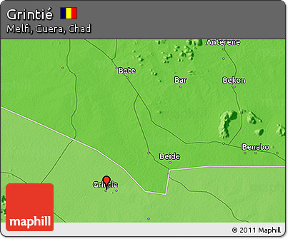 Political 3D Map of Grintié
