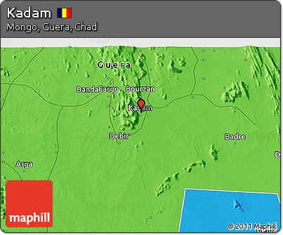 Political 3D Map of Kadam