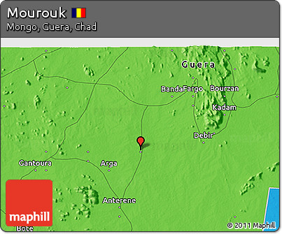 Political 3D Map of Mourouk