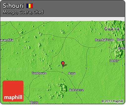 Political 3D Map of Sihouri