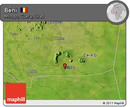 Satellite 3D Map of Béni