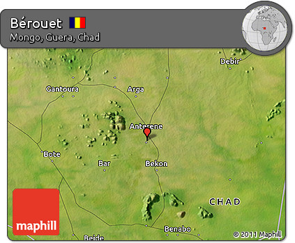 Satellite 3D Map of Bérouet