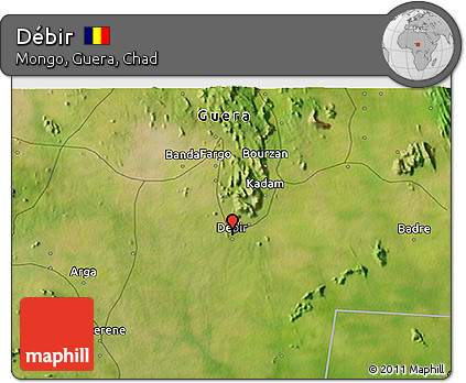 Satellite 3D Map of Débir