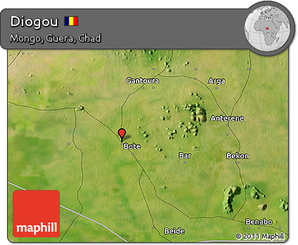 Satellite 3D Map of Diogou