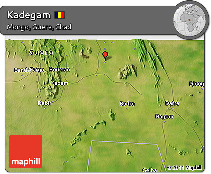 Satellite 3D Map of Kadegam