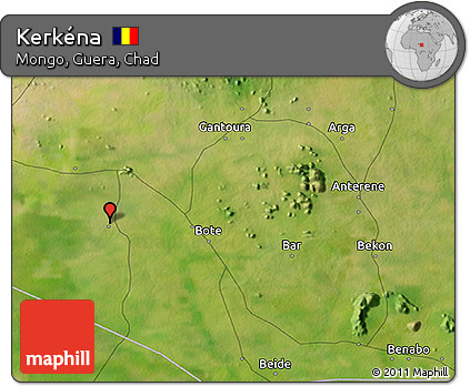 Satellite 3D Map of Kerkéna
