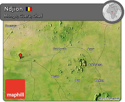 Satellite 3D Map of Ndjion