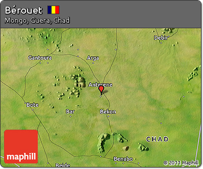 Satellite 3D Map of Bérouet
