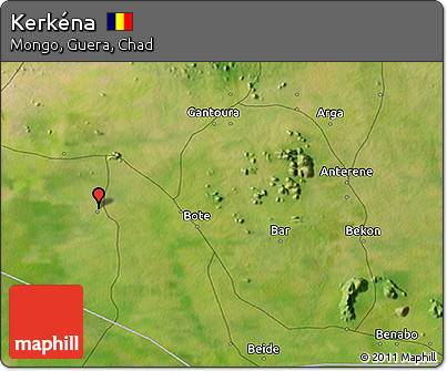 Satellite 3D Map of Kerkéna