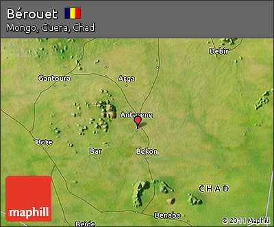 Satellite 3D Map of Bérouet