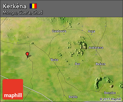 Satellite 3D Map of Kerkéna