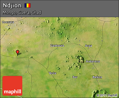 Satellite 3D Map of Ndjion