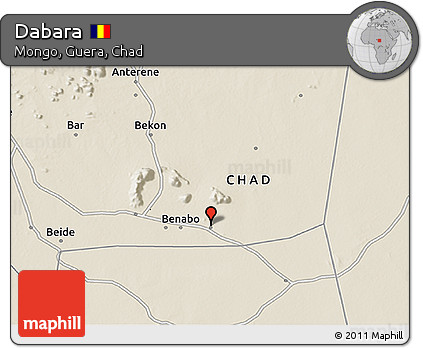 Shaded Relief 3D Map of Dabara