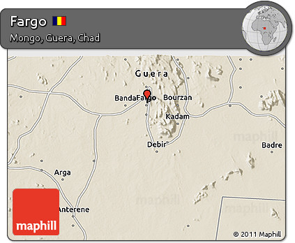 Shaded Relief 3D Map of Fargo