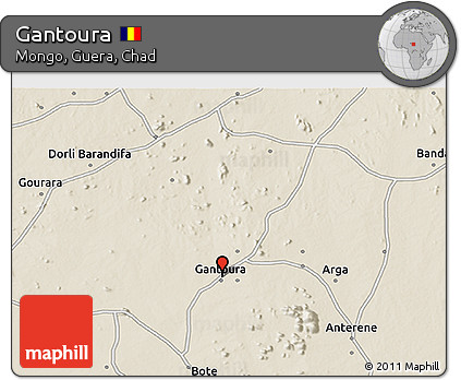 Shaded Relief 3D Map of Gantoura