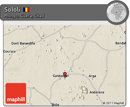 Shaded Relief 3D Map of Sololi