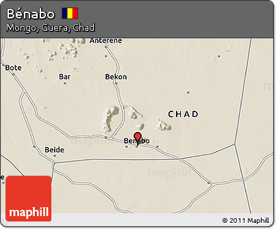 Shaded Relief 3D Map of Bénabo