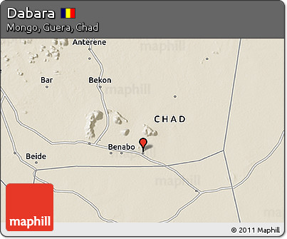 Shaded Relief 3D Map of Dabara