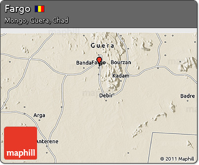 Shaded Relief 3D Map of Fargo