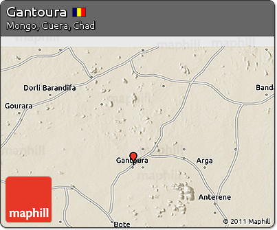 Shaded Relief 3D Map of Gantoura