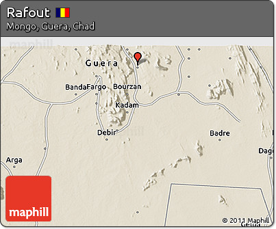 Shaded Relief 3D Map of Rafout