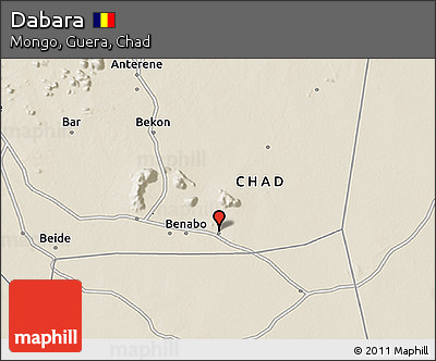 Shaded Relief 3D Map of Dabara