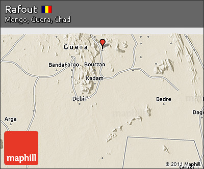 Shaded Relief 3D Map of Rafout