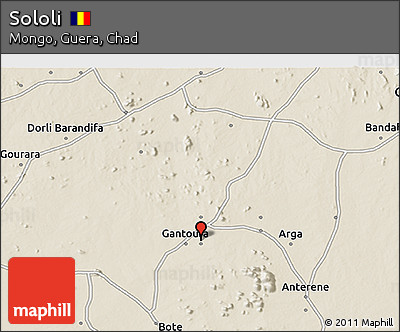 Shaded Relief 3D Map of Sololi
