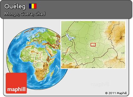 Physical Location Map of Ouéleg