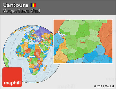Political Location Map of Gantoura