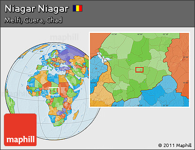 Political Location Map of Niagar Niagar