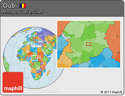 Political Location Map of Oubi